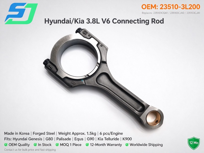 现代起亚3.8L连杆 23510-3L200 捷尼赛思Telluride V6发动机连杆总成