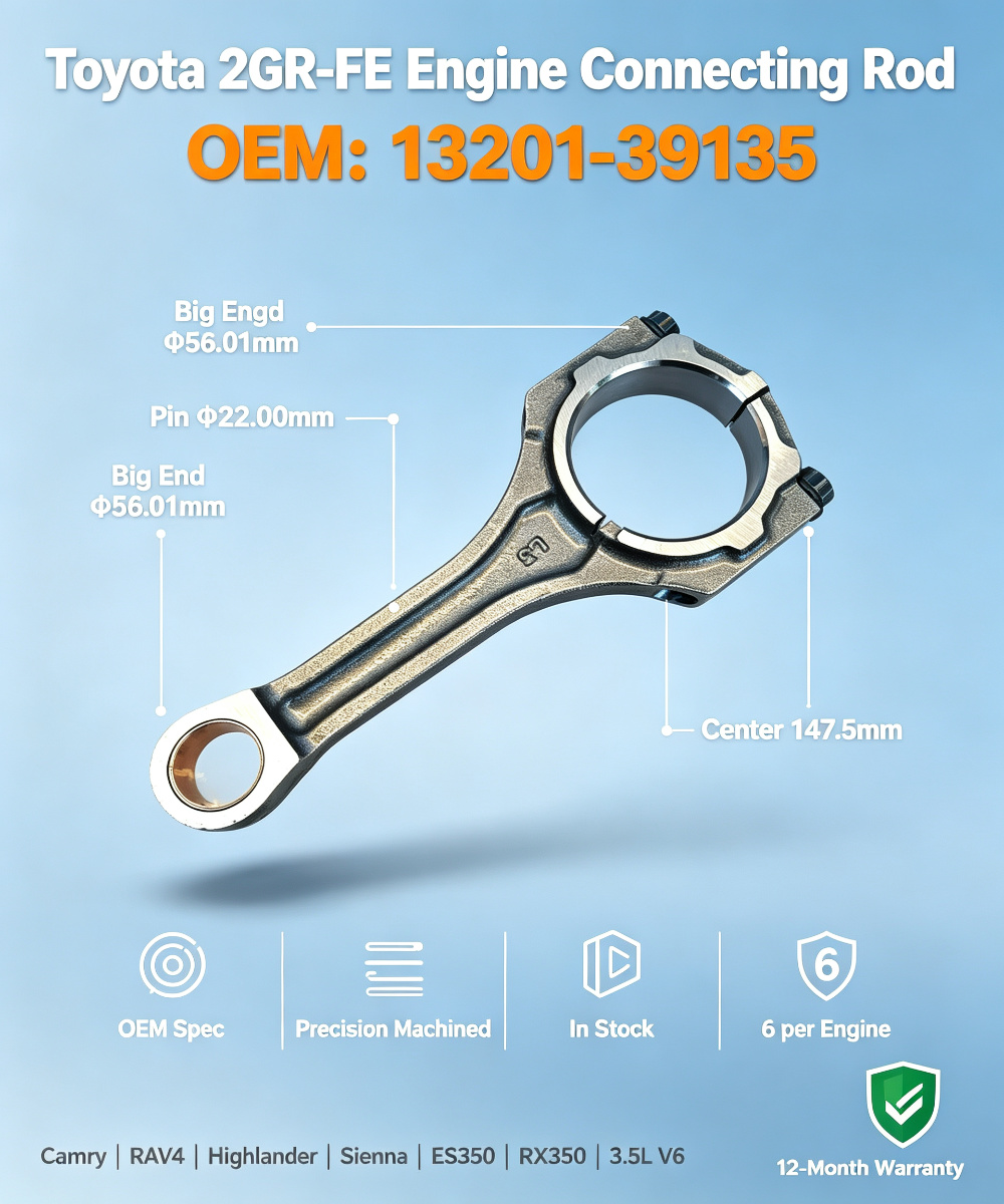 Connecting Rod 13201-39135 for Toyota 2GR-FE Camry RAV4 Lexus ES350 3.5L V6
